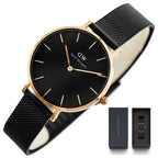 Daniel Wellington Petite Ashfield női karóra 32mm fekete/rozéarany DW00100201