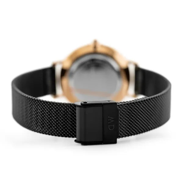 Daniel Wellington Petite Ashfield női karóra 32mm fekete/rozéarany DW00100201