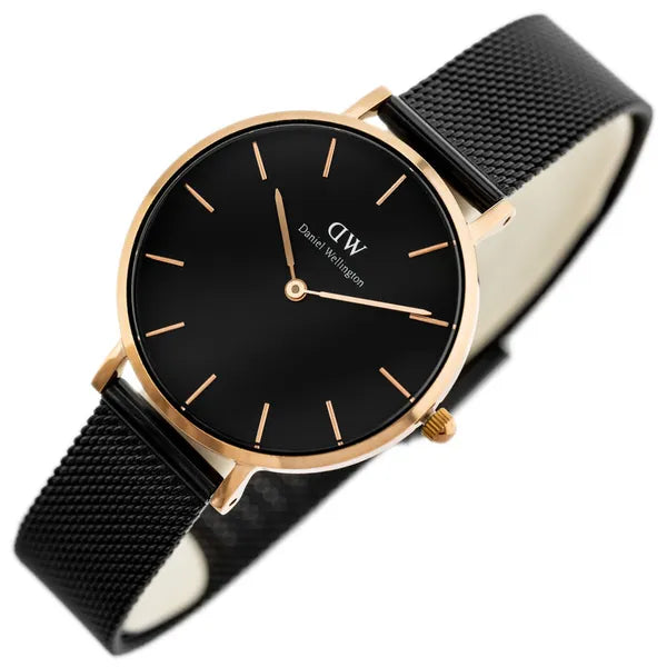 Daniel Wellington Petite Ashfield női karóra 32mm fekete/rozéarany DW00100201