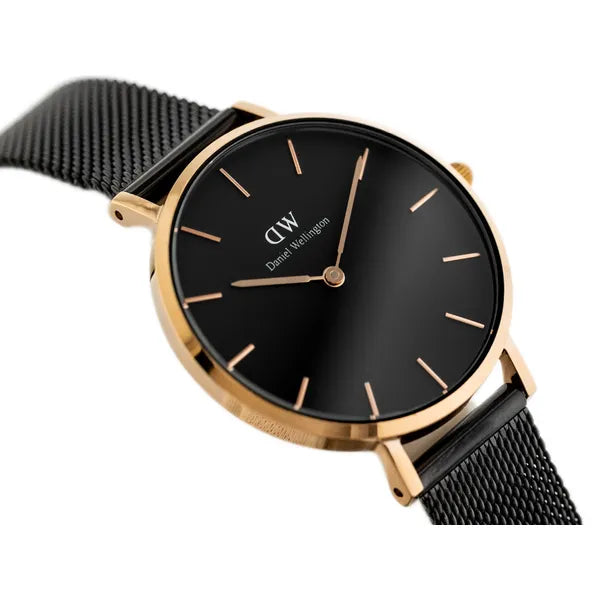 Daniel Wellington Petite Ashfield női karóra 32mm fekete/rozéarany DW00100201