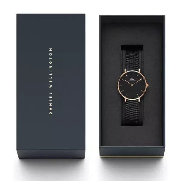 Daniel Wellington Petite Ashfield női karóra 32mm fekete/rozéarany DW00100201