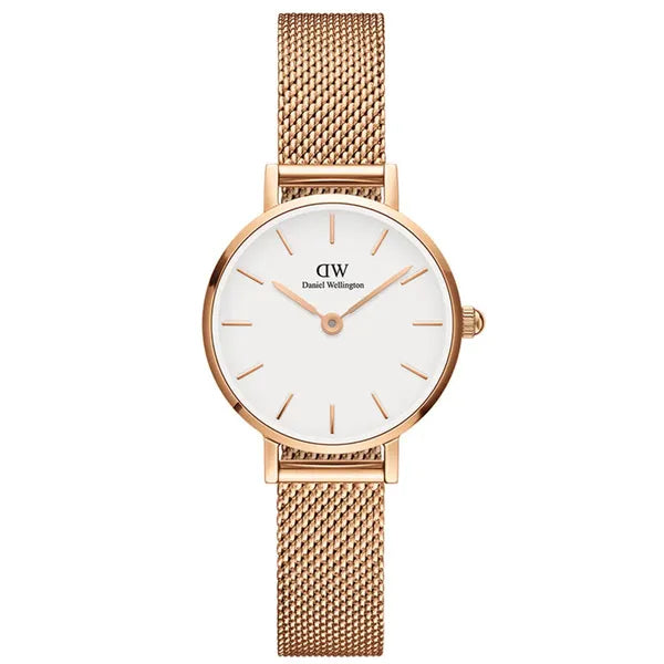 Daniel Wellington Petite Melrose női karóra 28 mm, rózsaarany, fehér, acél