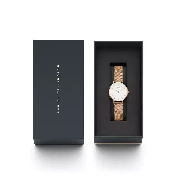 Daniel Wellington Petite Melrose női karóra 28 mm, rózsaarany, fehér, acél