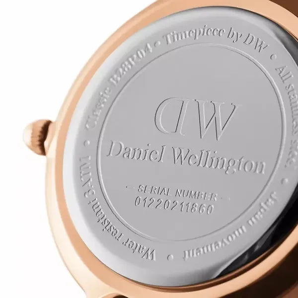 Daniel Wellington Petite Melrose női karóra 28 mm, rózsaarany, fehér, acél