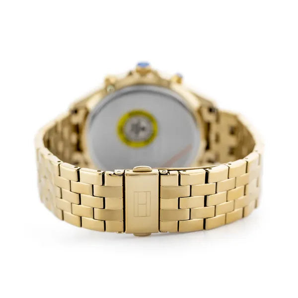 Tommy Hilfiger férfi karóra 1791708 WEST, arany acél, fekete számlap, WR50