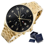 Tommy Hilfiger férfi karóra 1791708 WEST, arany acél, fekete számlap, WR50