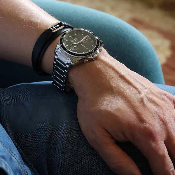 Tommy Hilfiger Parker 1791835 férfi karóra, 46 mm, acél, fekete