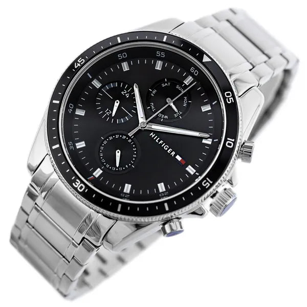 Tommy Hilfiger Parker 1791835 férfi karóra, 46 mm, acél, fekete