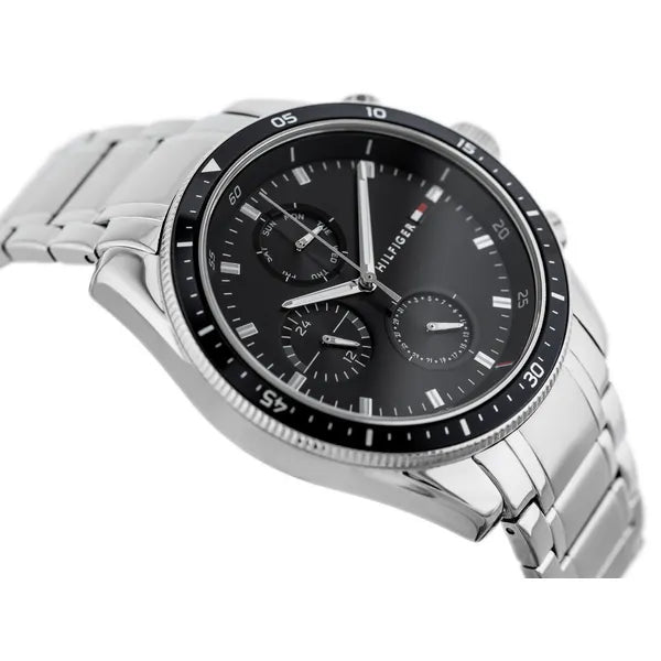 Tommy Hilfiger Parker 1791835 férfi karóra, 46 mm, acél, fekete