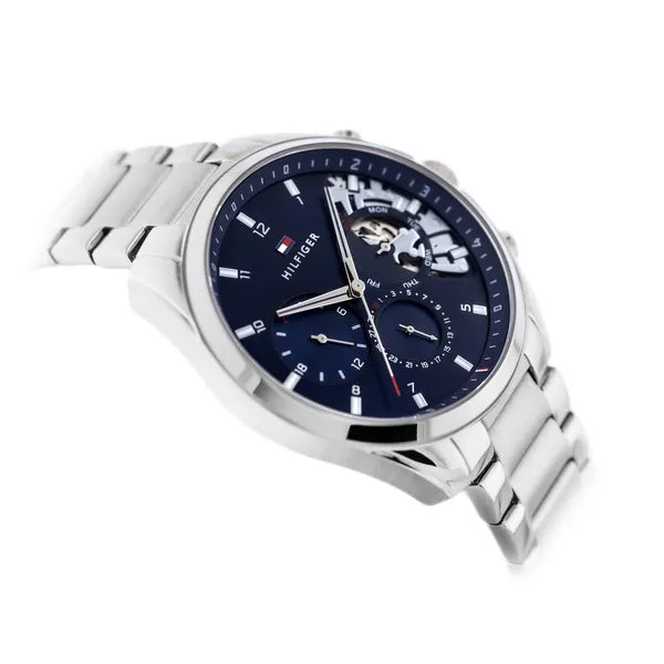 Tommy Hilfiger Baker 1710448 férfi karóra, acél szíj, kék számlap