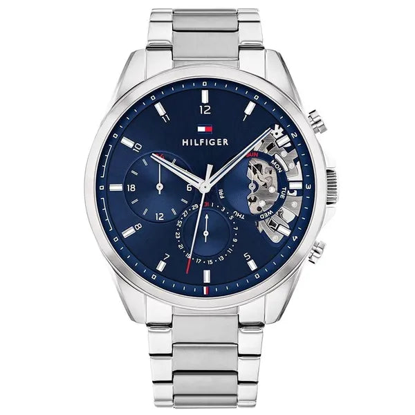 Tommy Hilfiger Baker 1710448 férfi karóra, acél szíj, kék számlap