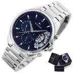 Tommy Hilfiger Baker 1710448 férfi karóra, acél szíj, kék számlap