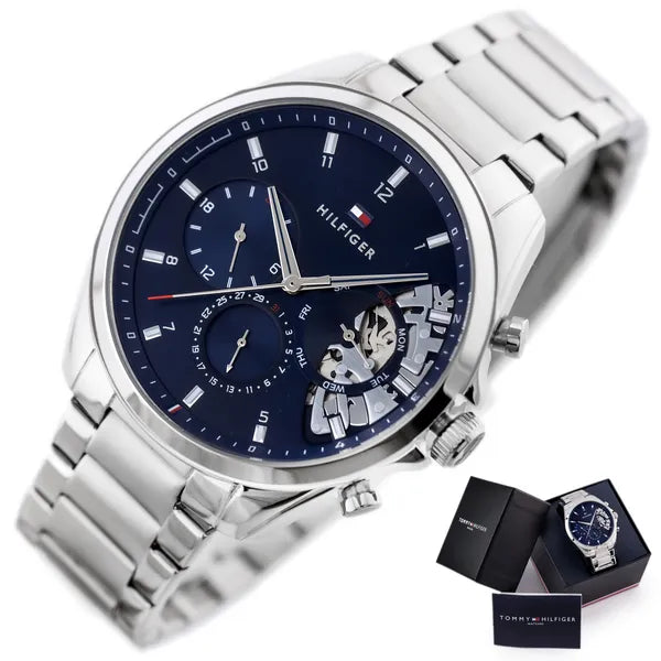 Tommy Hilfiger Baker 1710448 férfi karóra, acél szíj, kék számlap