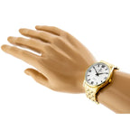 Perfect férfi karóra, kvarc Miyota, arany fém szíj, ezüst számlap, WR30, 40 mm