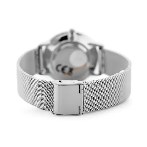 Perfect F205 női karóra, ezüst szíj, fehér számlap, 32 mm, 3 ATM, ajándékdoboz