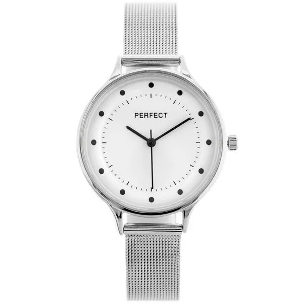 Perfect F351 női karóra, ezüst, quartz, fém szíj, WR30, dobozzal