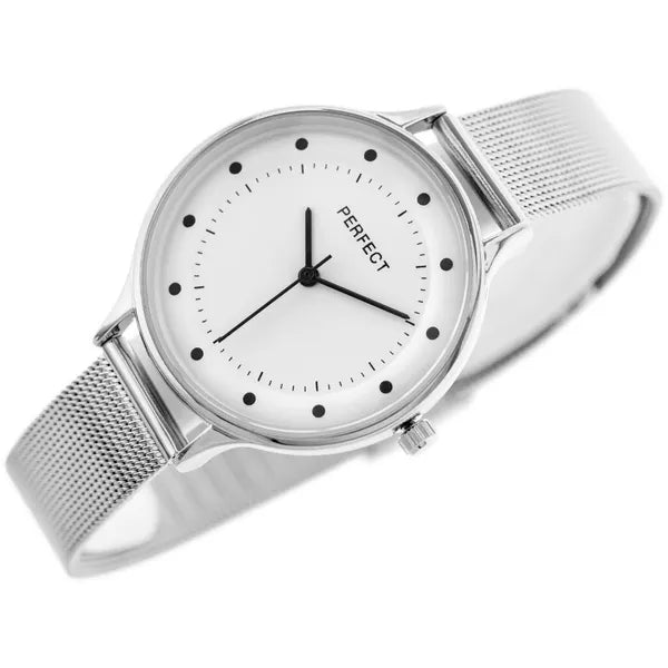 Perfect F351 női karóra, ezüst, quartz, fém szíj, WR30, dobozzal