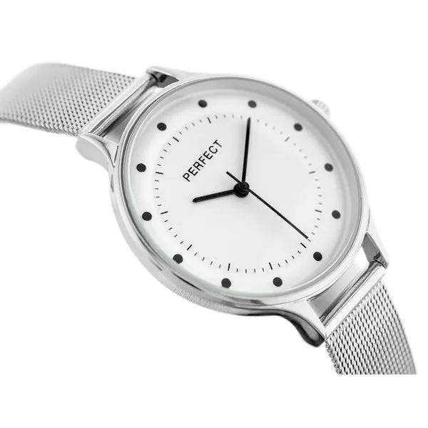 Perfect F351 női karóra, ezüst, quartz, fém szíj, WR30, dobozzal