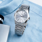 Casio MTP-1239D-7ADF férfi kvarc karóra, acél, ezüst, dátum, WR30, 37 mm