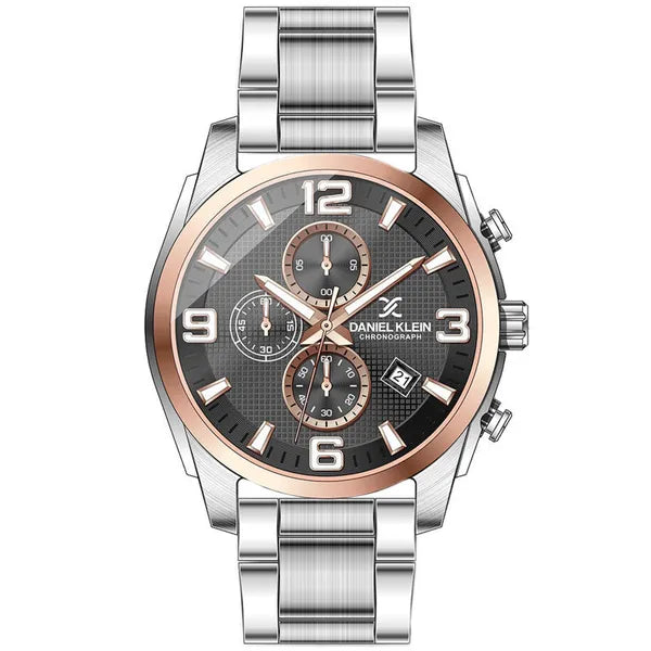 Daniel Klein DK12886-2 férfi kronográf ajándékszett, 42 mm, WR50, fekete