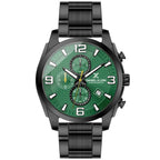 Daniel Klein DK12886-5 férfi karóra ajándék szett, kronográf kvarc, WR50, zöld