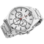 Perfect CH01M férfi kronográf kvarc karóra, ezüst, fém szíj, 44 mm, WR30