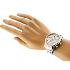 Perfect CH01M férfi kronográf karóra, Miyota kvarc, ezüst fém szíj, 44 mm