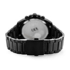 Perfect CH02M férfi kronográf karóra, kék számlap, 46 mm, fekete fém szíj