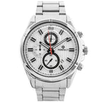 Perfect CH03M férfi kronográf karóra, ezüst, Miyota kvarc, fém szíj, 44 mm