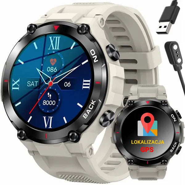 Férfi okosóra Gravity GT8-4, GPS, 1,32” IPS, IP67, 480 mAh, szürke