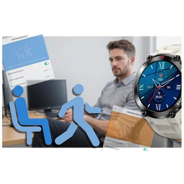 Férfi okosóra Gravity GT8-4, GPS, 1,32” IPS, IP67, 480 mAh, szürke