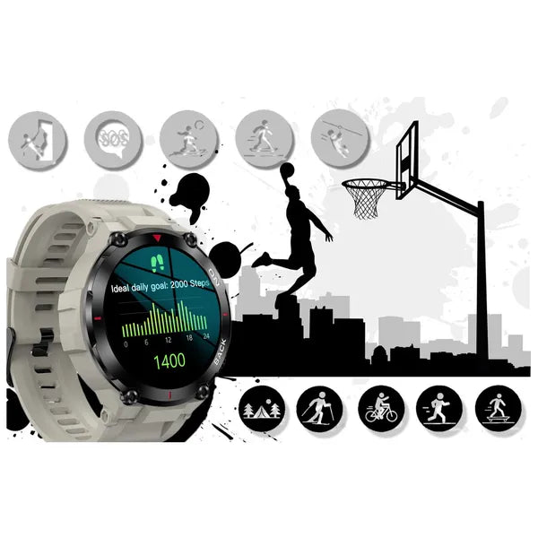 Férfi okosóra Gravity GT8-4, GPS, 1,32” IPS, IP67, 480 mAh, szürke