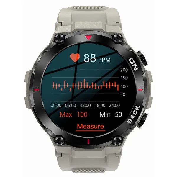 Férfi okosóra Gravity GT8-4, GPS, 1,32” IPS, IP67, 480 mAh, szürke