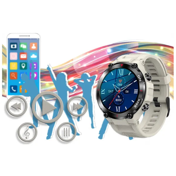 Férfi okosóra Gravity GT8-4, GPS, 1,32” IPS, IP67, 480 mAh, szürke
