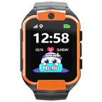 Gyerek okosóra 4G LTE/GPS, 1,69" kijelző, IP65 – narancs/fekete