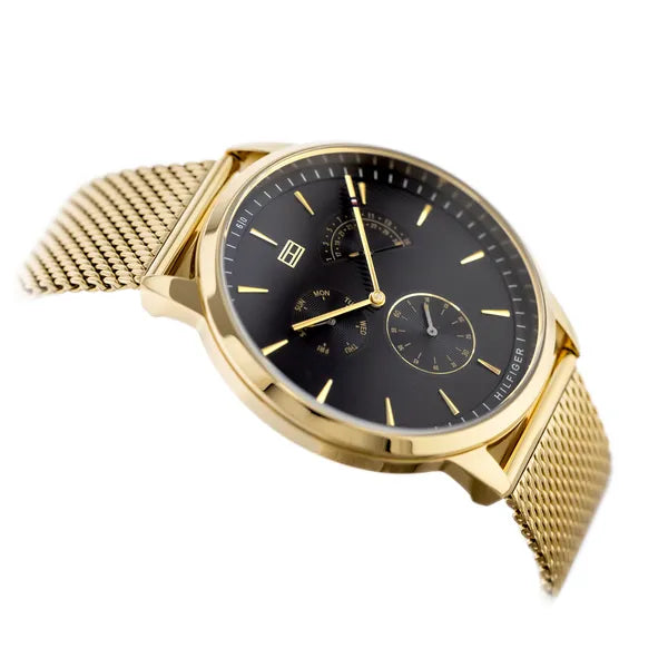 Tommy Hilfiger Brad 1710386 férfi karóra, arany, fekete, 45 mm, WR30
