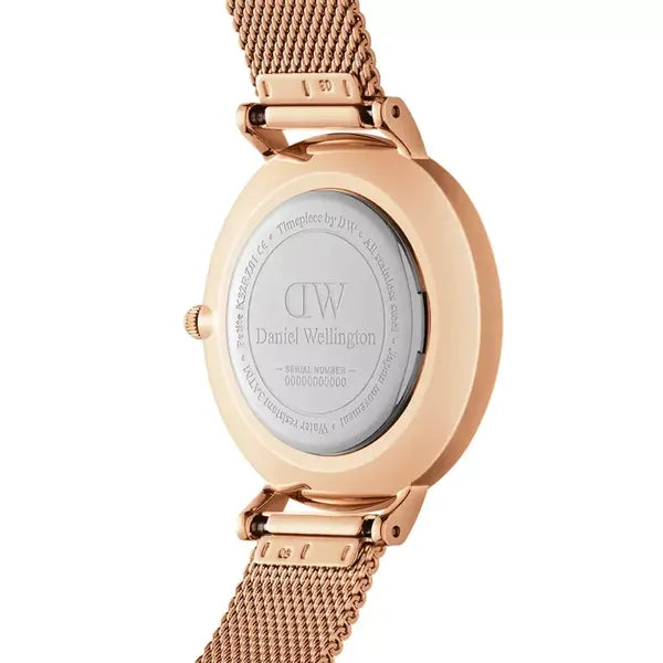 Daniel Wellington Petite Melrose női karóra 28 mm, fekete, rozéarany