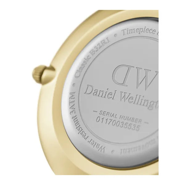 Daniel Wellington Petite Evergold női karóra, 32 mm, fekete-arany, acél, kvarc