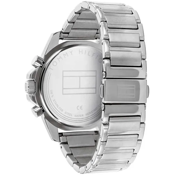 Tommy Hilfiger Mason 1791788 férfi karóra, 46 mm, acél szíj, kék számlap, WR30