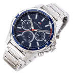 Tommy Hilfiger Mason 1791788 férfi karóra, 46 mm, acél szíj, kék számlap, WR30