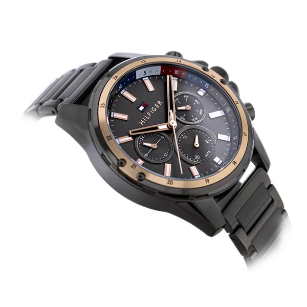 Tommy Hilfiger Mason 1791790 férfi karóra, 45 mm, acél, grafit/rozéarany, 3 ATM