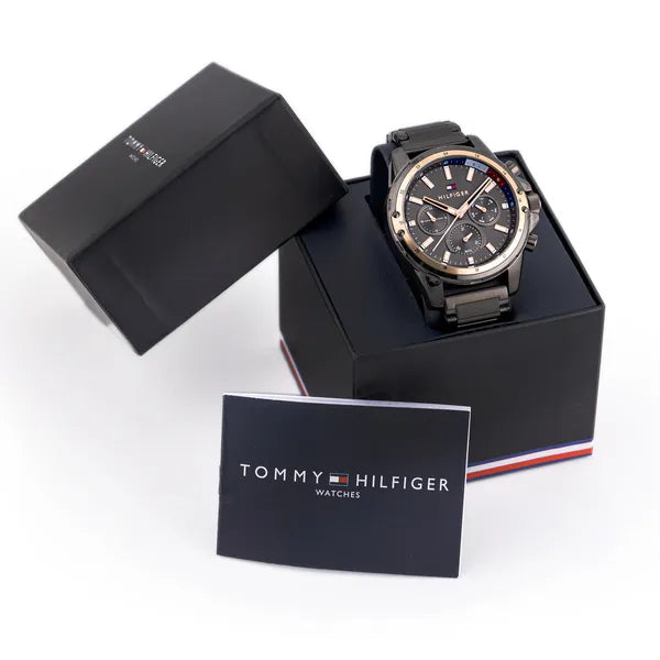 Tommy Hilfiger Mason 1791790 férfi karóra, 45 mm, acél, grafit/rozéarany, 3 ATM