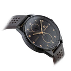 Tommy Hilfiger Chase 1791577 férfi karóra, fekete tok, barna bőr, WR50, kvarc
