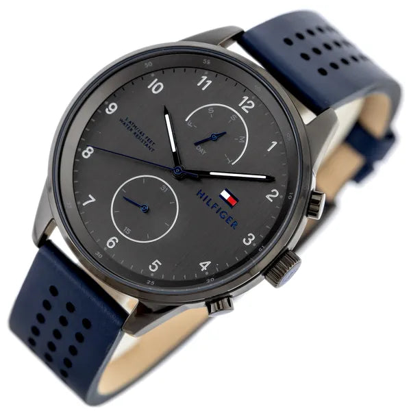 Tommy Hilfiger férfi óra Chase 1791578, bőr szíj, kvarc, WR50, 44 mm