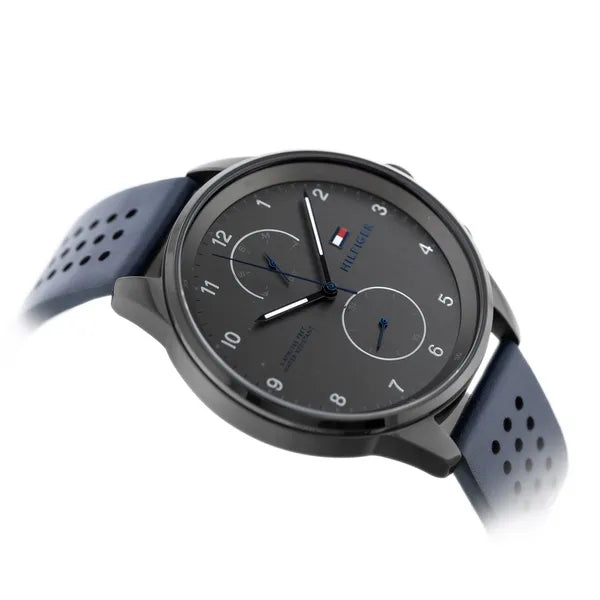Tommy Hilfiger férfi óra Chase 1791578, bőr szíj, kvarc, WR50, 44 mm