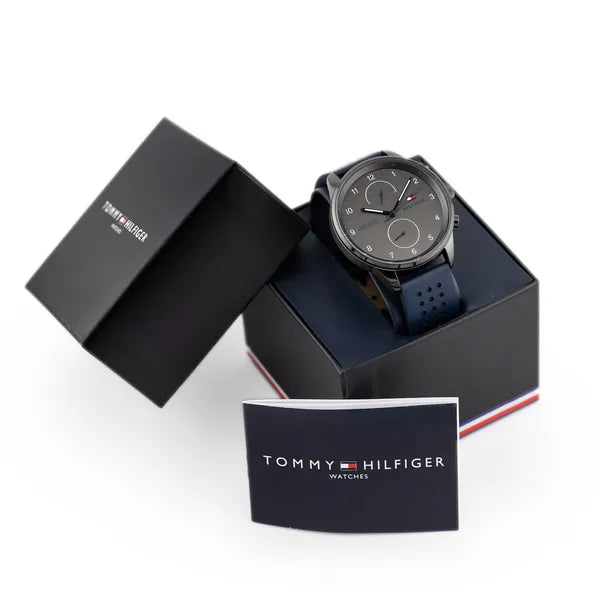 Tommy Hilfiger férfi óra Chase 1791578, bőr szíj, kvarc, WR50, 44 mm