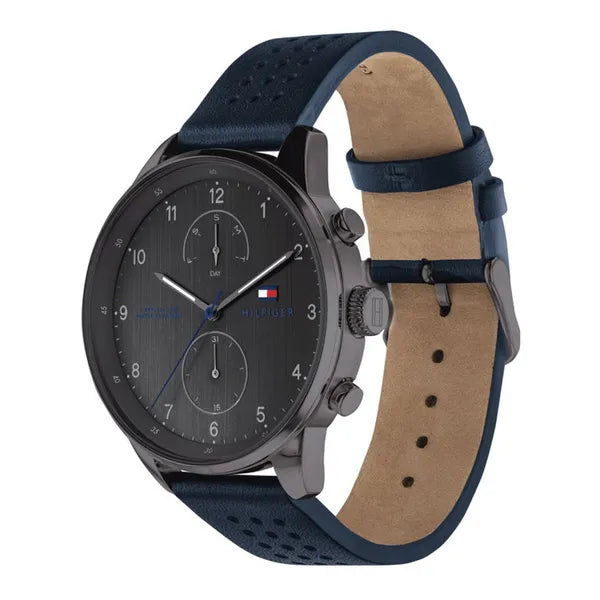 Tommy Hilfiger férfi óra Chase 1791578, bőr szíj, kvarc, WR50, 44 mm