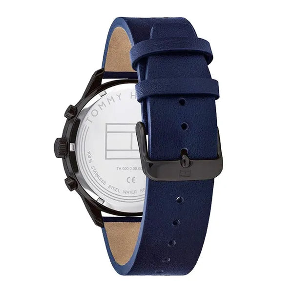 Tommy Hilfiger férfi óra Chase 1791578, bőr szíj, kvarc, WR50, 44 mm