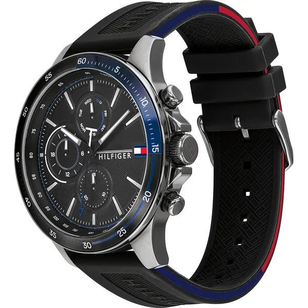 Tommy Hilfiger férfi karóra 1791724, kvarc, 46 mm, gumi szíj, WR50