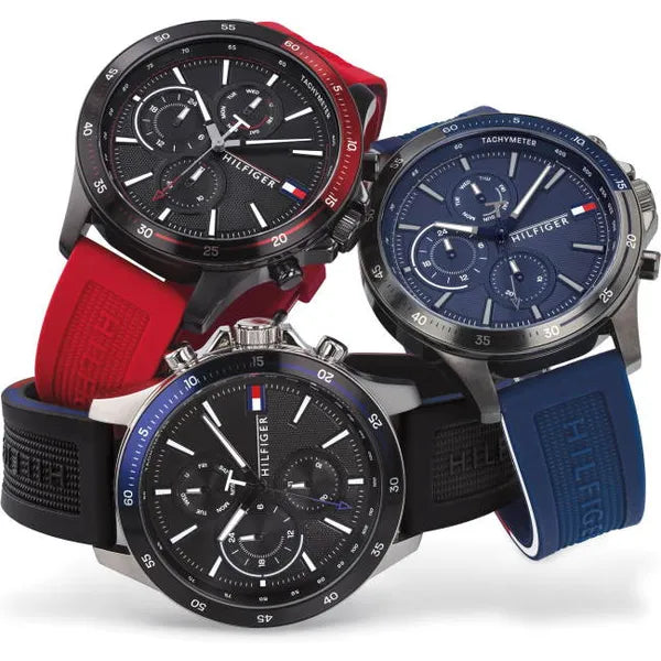 Tommy Hilfiger férfi karóra 1791724, kvarc, 46 mm, gumi szíj, WR50